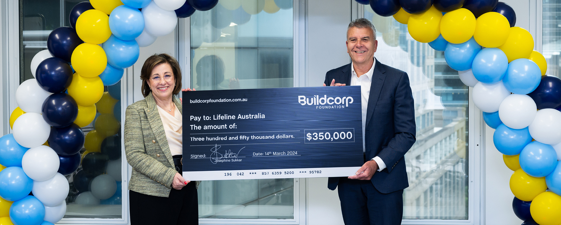 Lifeline Cheque Donation 2024